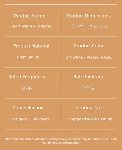 Portable desktop electric heater suitable for home and office use Mini fan heater suitable for desktop use and foot warmer