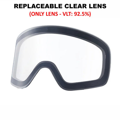 Professional Ski Goggles Adult Frameless Snow Goggles 100% UV400 Anti-Fog Magnetic Replaceable Lenses Snowboard Goggles