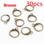 30-50pcs/lot Gold Silver French Lever Earring Hooks Wire Settings Base Hoops Earrings For DIY Jewelry Making Supplies Wholesale