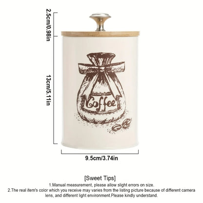 3Pcs Canister Set for Kitchen Counter, Coffee Sugar Tea Canister, Metal Vintage Kitchen Containers, Food Storage Containers