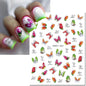 3d Nail Art Decals Elegant White RoyalBlue Roses Flowers Adhesive Sliders Nail Stickers Decoration For Nail Manicure