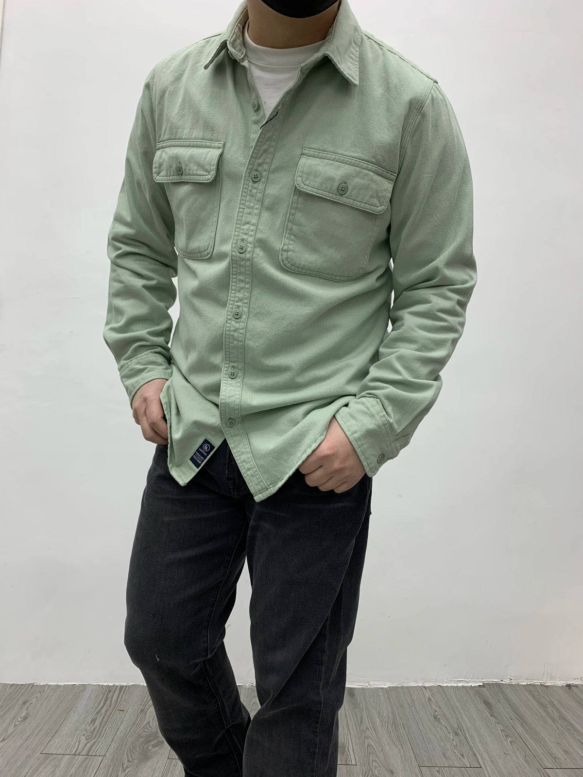Autumn New Japanese Retro Heavyweight Twill Long-Sleeve Turn-down Collar 100% Cotton Shirt Men's Fashion Washed Casual Blouses