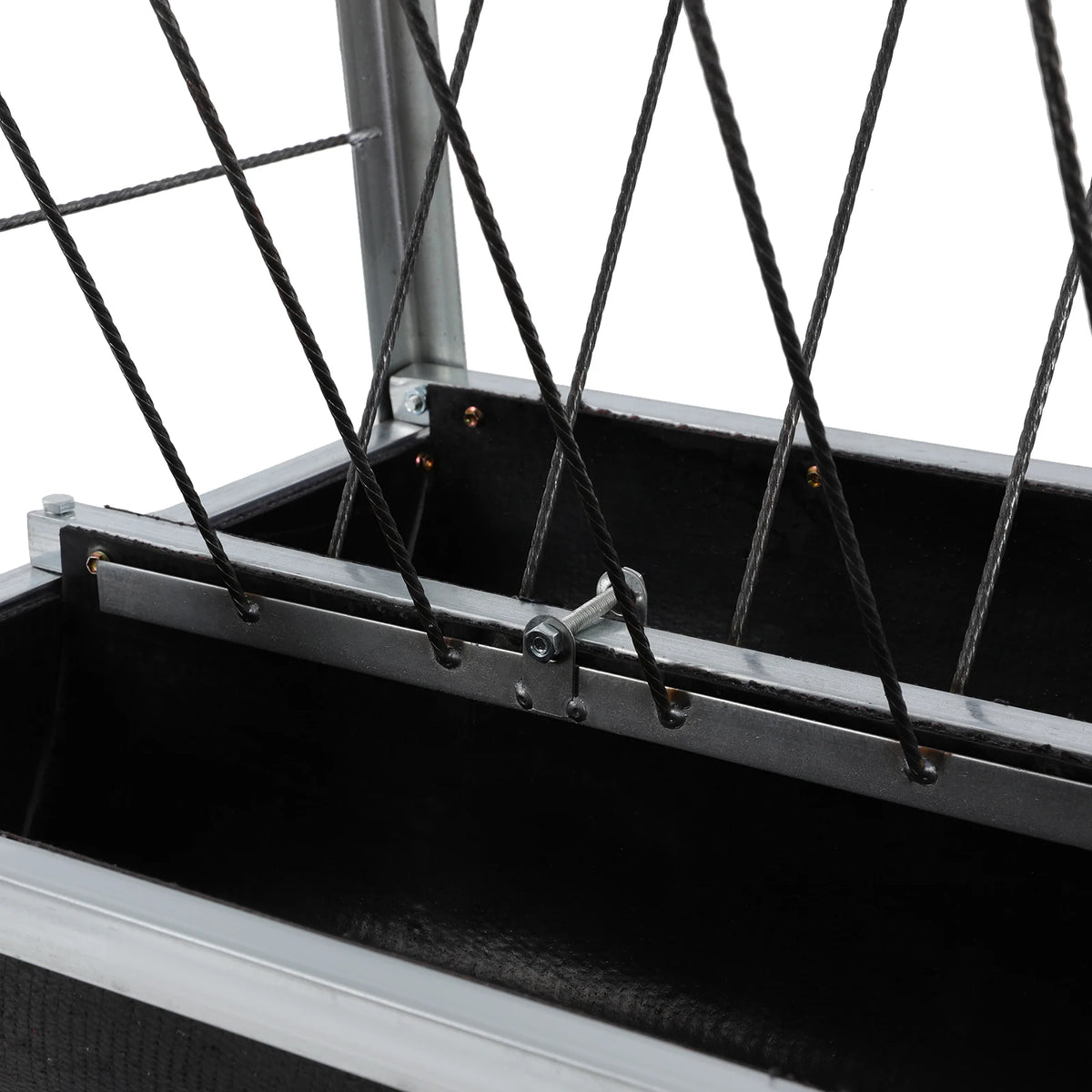 Iron, Steel Large Feed Trough Goat Feeders Standing Trough Bucket for Large Animals Sides Horse Hog Pig Livestock Poultry Feeder