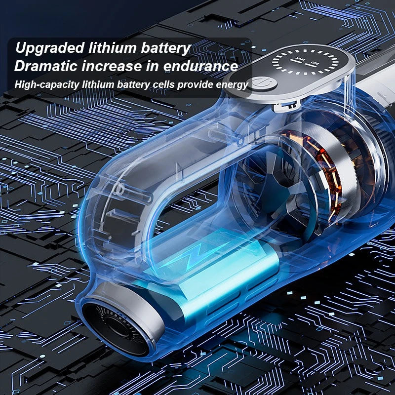 Handheld Wireless Vacuum Cleaner Strong Suction Mini Car and Home 18000Pa LED Screen Display Vacuum Cleaner One-Key Car Home Office Pet