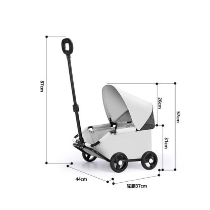 Foldable Pet Stroller Cart for Small Dogs Cats Puppy Kitten Outdoor Travel Carrier Toy Pushcart