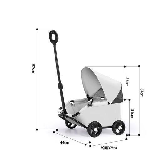 Foldable Pet Stroller Cart for Small Dogs Cats Puppy Kitten Outdoor Travel Carrier Toy Pushcart