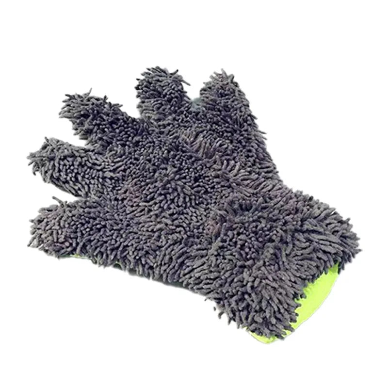 1/2Pcs Car Wash Gloves Microfiber Wipe Car Sponge Scratch Free Car Wash Cleaning Coral Velvet Double-Sided Cleaning Tool