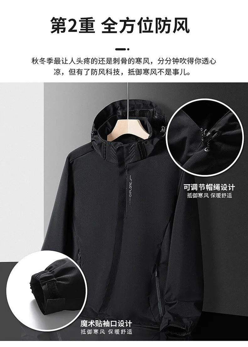 Camping Jacket Coats Men Water & Windproof Windbreaker Jacket Male Hiking Clothing Jacket Man Tops Fishing Wearing Free Shipping