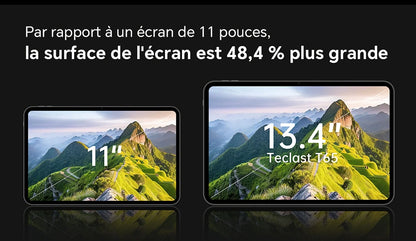 Teclast T65 Android 16 Tablet 13.4 inches 120Hz Max. 26GB RAM 256GB ROM T7280 8 cores 1920x1200 4G LTE 13MP + 5MP 10000mAh