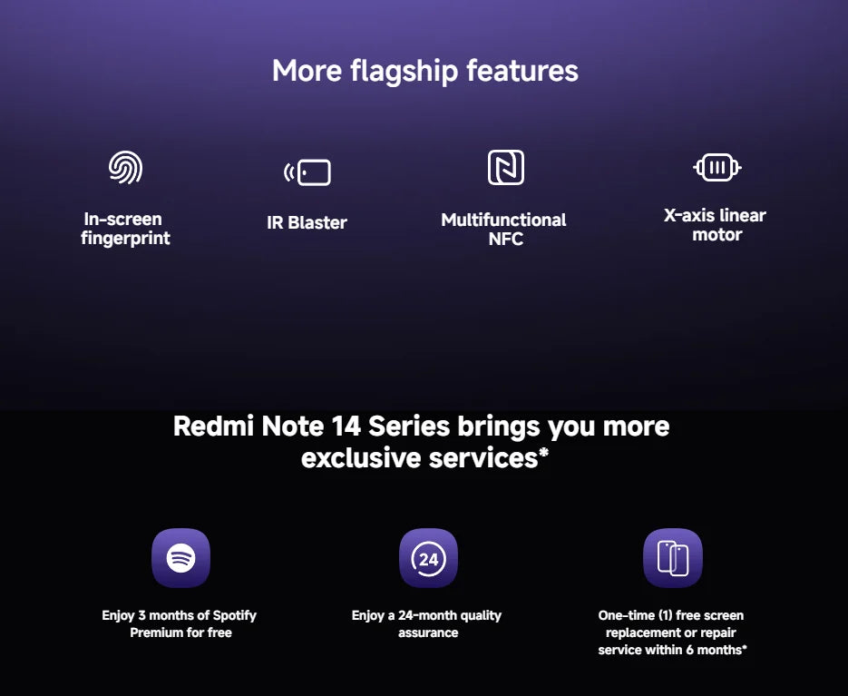 Global Version Xiaomi Redmi Note 14 Pro Plus 5G Snapdragon® 7s Gen 3 NFC 6.67” AMOLED 120Hz 5110mAh 120W Fast Charging 200MP