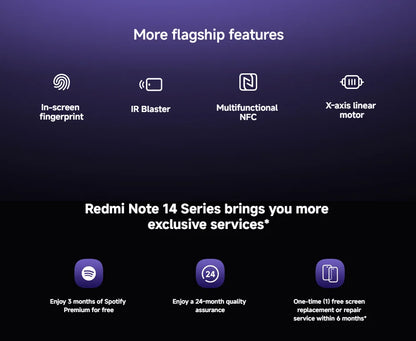 Global Version Xiaomi Redmi Note 14 Pro Plus 5G Snapdragon® 7s Gen 3 NFC 6.67” AMOLED 120Hz 5110mAh 120W Fast Charging 200MP