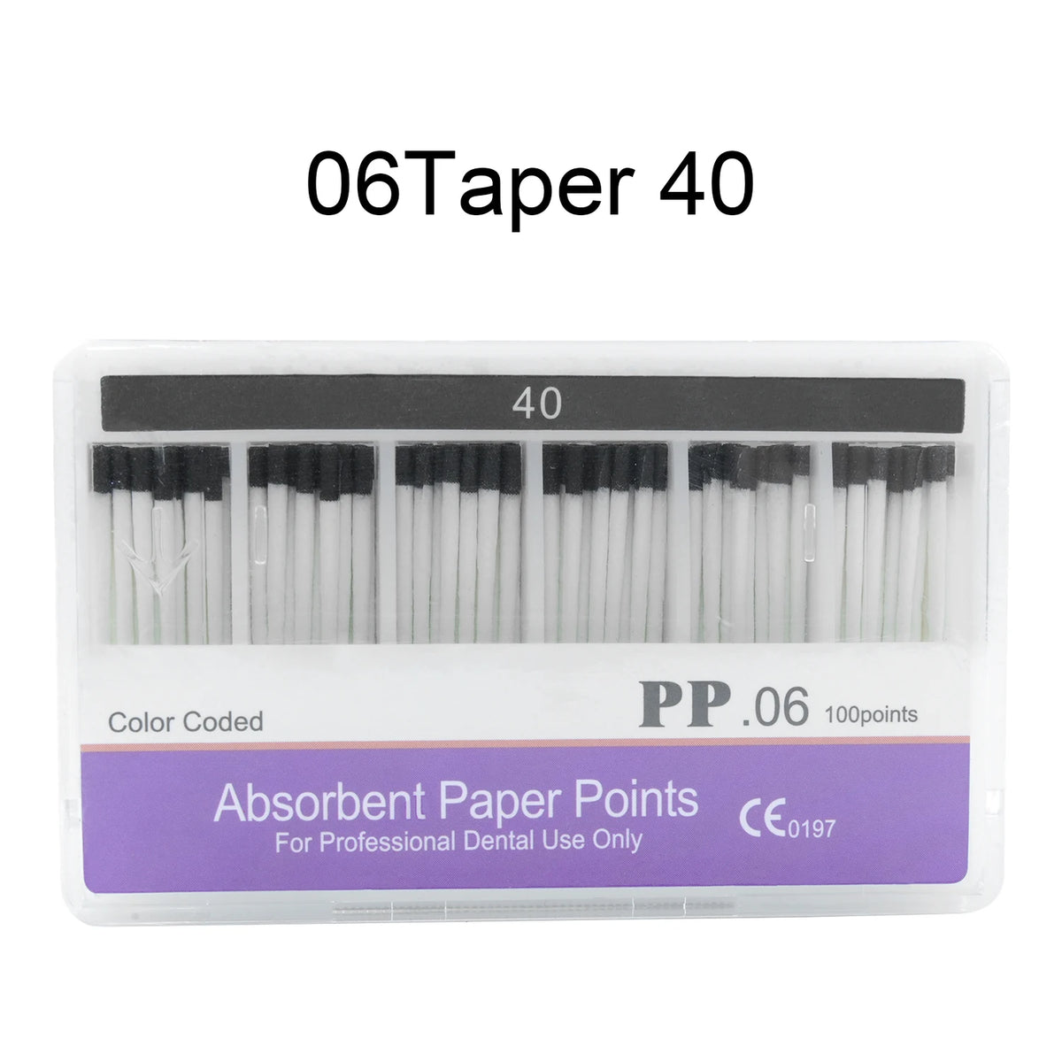 WELLCK 1 Box Dental Absorbent Paper Points Sterile Mixed Sizes 02 04 06 Taper 15-40# For Dentist Use Dentistry Materials
