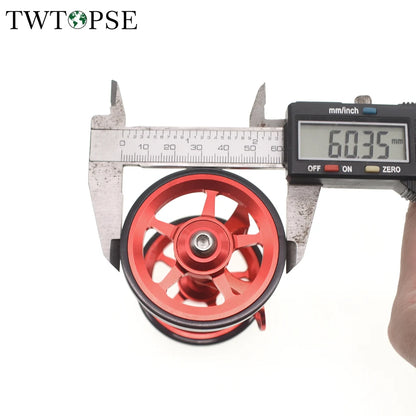 TWTOPSE Bike Easywheel Mudguard Fender Wheel For Brompton Folding Bicycle Mud Guard Wheel Double AL7075 CNC A C Line 77g 60mm
