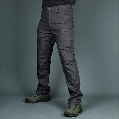 Black Cargo Plus Size Men's Elastic Tactical Pants Camping Hiking Fishing Trekking Climbing Outdoor Trousers Quick Dry Sports