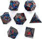 D&D Dice 7 Die Metal DND Dice Set, Weighted Metallic for Dungeons and Dragons Dice Set, Polyhedral D and D Dice Roleplaying Cube