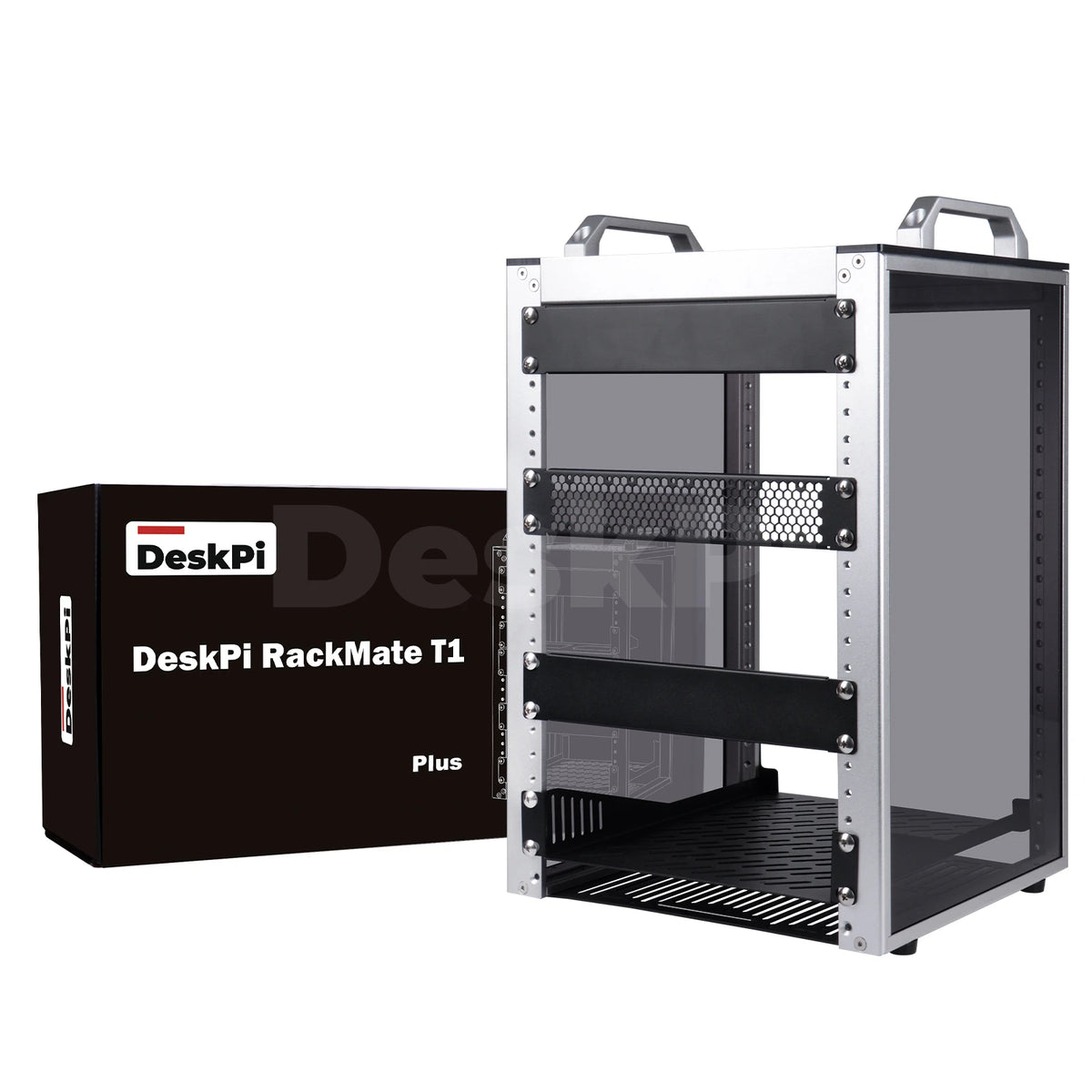 DeskPi RackMate T1-Plus Rackmount, 10-inch 8U Server Cabinet for Network, Servers, Audio and Video Equipment