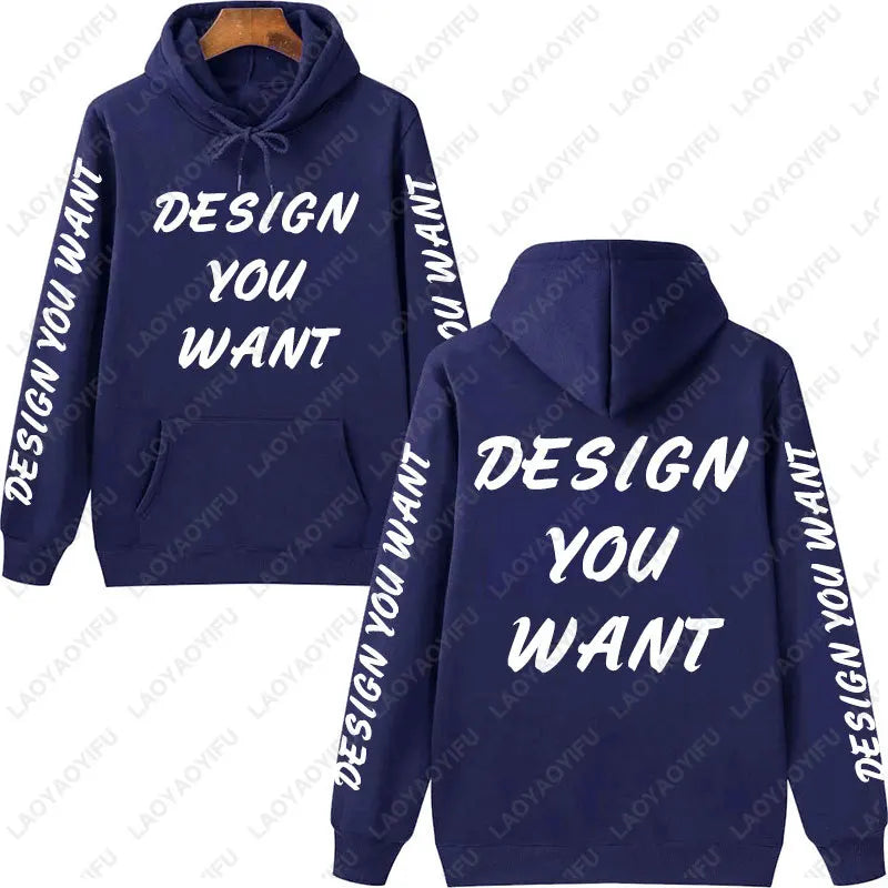Customized Photo Personalized Hoodie Autumn Warming and Comfort Sweatshirt Unisex Casual Custom Printed Text DIY Hoodie Fashion