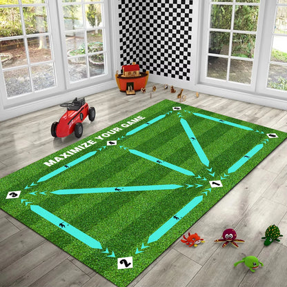 Durable non-slip football training mat Foldable carpet dribbling football training mat children's football indoor equipment