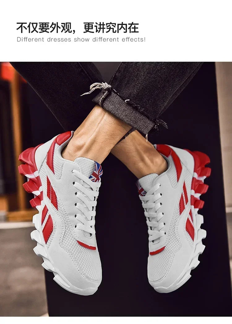 Brand Trend Size 38-48 Men's Wear-resistant Cushioning Thick-soled Fitness Sneakers Outdoor Breathable Running Shoes for Men