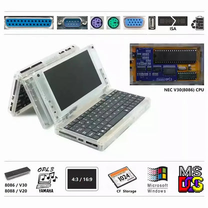 SZBOX MINI PC Pocket 8086 CPU DOS Computer Windows3.0 Retro Gaming PC
