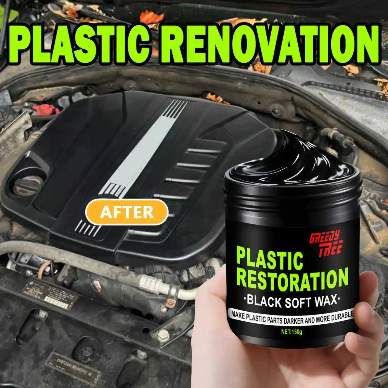 Ultimate Car Plastic and Trim Restorer – Back to Black Restores Faded Trim, UV Protection, Long-Lasting Ceramic Coating, Non-Gr