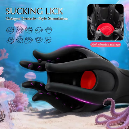 Glans Trainer Male Penis Massage Tongue Licking Stimulate Oral Vibrator Blowjob Delay Endurance Masturbator Sex Toys for Men 18+