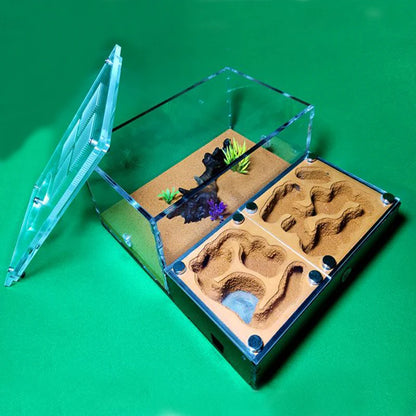 Concrete Ant Farm House Super Large Yellow Mud Ant Nest Gypsum Pet Anthill Insect Castle M Workshop Ant House with Hunting Area