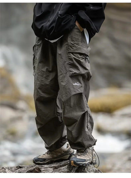 New Trendy New Men's Spring/Summer Breathable Outdoor Cargo Parachute Pants Leisure Hiking Mountaineering Water-resist Pants