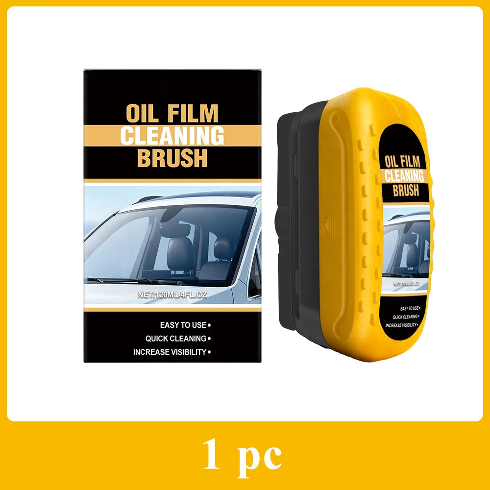 Car Windshield Oil Film Remover Crystal Clear Vision Glass Cleaner Brush For Front Interior Window Windshield Cleaning Care Tool