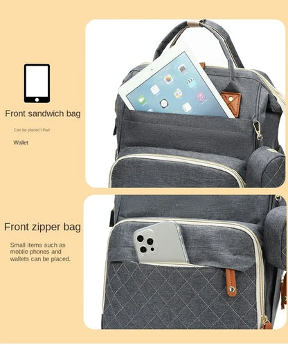 USB Mummy Bag Diaper Bag Baby Care Large Capacity Mom Backpack Mummy Maternity Wet Bags Waterproof Baby Pregnant Nappy Backpack