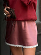 Women Sexy High Waist Satin Mini Skirt White Red Chic Streetwear Summer Elastic Waist Slim Skirt Hot Girls Casual Simple