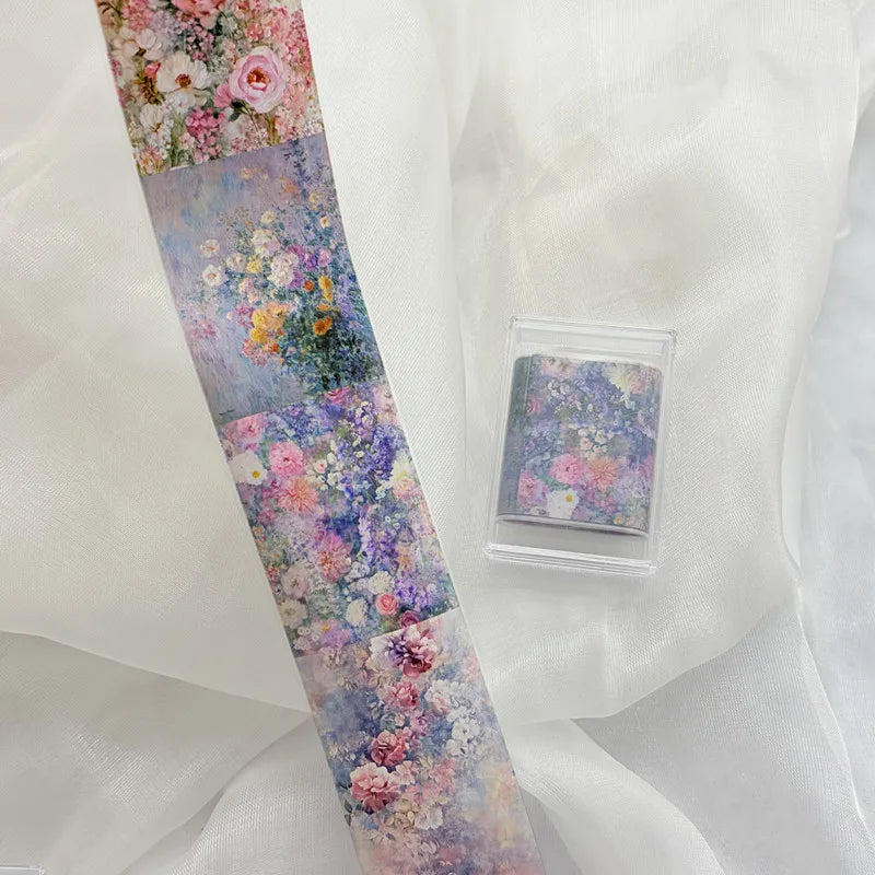 1Pc 100cm Flower Nail Foils for Transfer Paper Floral Stickers Rose Nails Wraps Tulip Nail Art Decorations