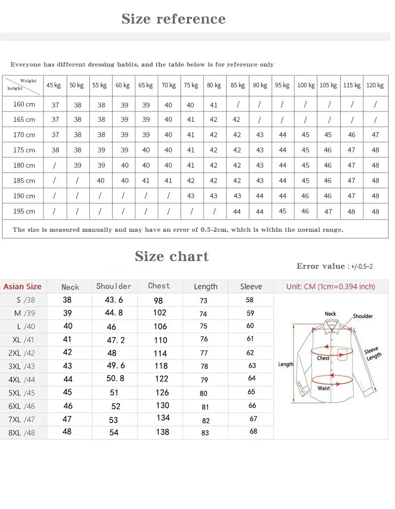 Embroidered French Cufflinks Men's Long-Sleeve Shirt with Collar Pins, Big Collar Dress Shirt for Business Formal Wear, Gentlema