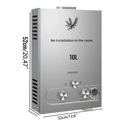 VEVOR LPG Liquefied Petroleum Gas Water Heater 6L 8L 10L 12L 16L 18L Liquefied Petroleum Gas Propane Butane Water Heater
