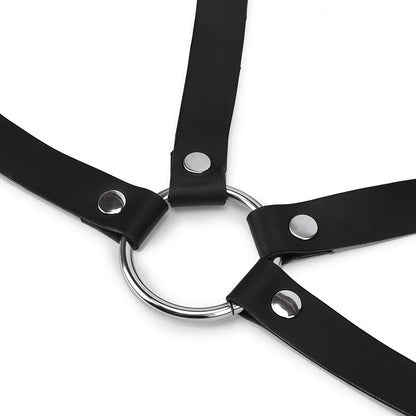 Gothic Leather Cat Mask Body Harness Set Women Erotic Bondage Lingerie BDSM Fetish Masquerade Cosplay Party Costume Accessories