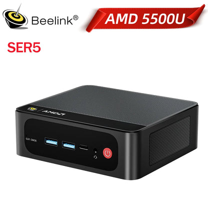 Beelink SER5 Max AMD Ryzen7 7735HS SER3 R3 3200U R5 5500U 5625U DDR4 16G RAM 500G Mini PC Support WiFi6 Type-C Desktop Computer