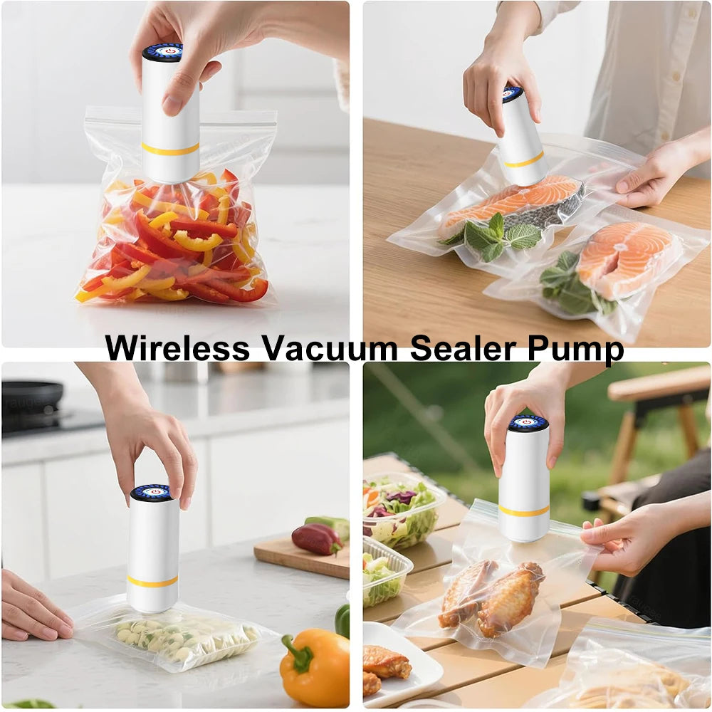 Mini Vacuum Sealer Electric Air Pump for Food Fresh-Keeping Rechargeable Vacuum Bag Sealer Automatic Vacuum Compression Machine
