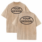 Custom T-shirt with Hip-hop Street Team Logo Men's 230G Pure Cotton, Loose Fit, High-temperature Printed Custom Top