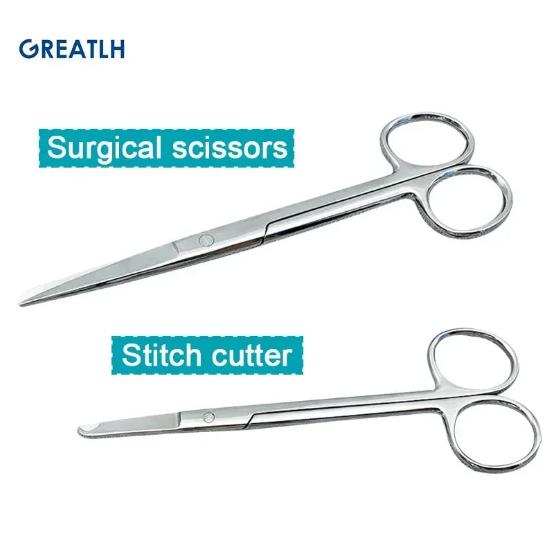 Stainless Steel Remove Suture Scissors Nurse Scissors Stitch Scissors Medical Surgical Tool Straight/Curved 1pcs