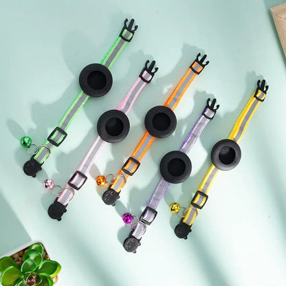 Reflective Adjustable Cats and Small Dogs Collars with Bells Pet Supplies Anti-strangling Cats Necklace Breakaway Cat Collar