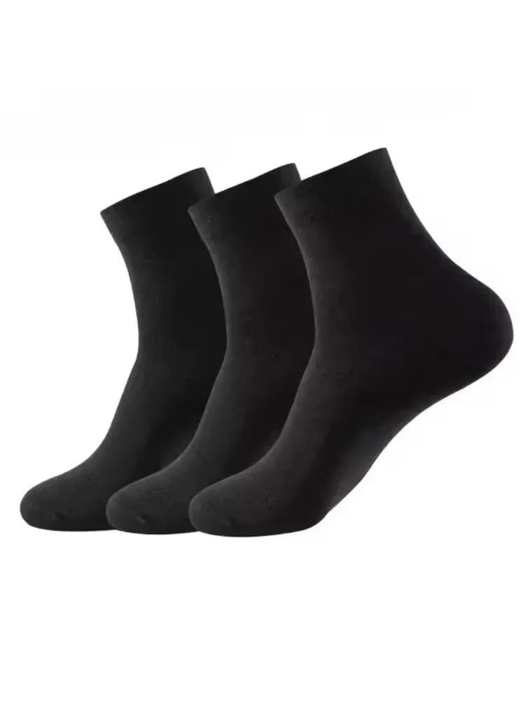 CHUANGERM 10‑Pack Men Black Business Socks Soft Breathable Comfort Formal Dress Socks For Daily Office Work Socks
