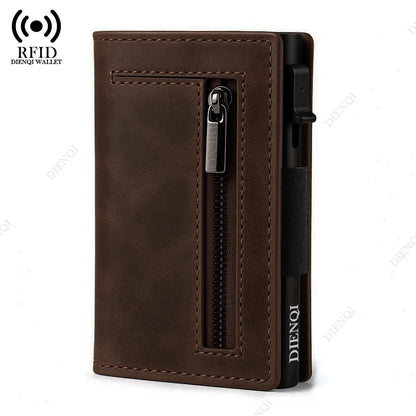 Luxury RFID Blocking Card Holder Men Wallets Money Bag Metal Credit Cardholder Aluminium Slim Thin Smart Minimalistic Wallets