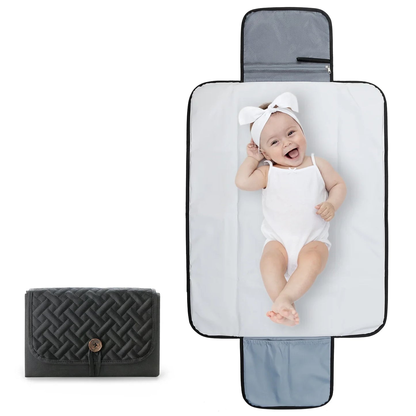 Portable Multifunction Foldable Waterproof Changing Pad Newborn Baby Diaper Changing Mat Changing Pads