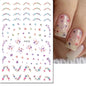 3d Nail Art Decals Spring Booming Violets Lavenders Purple Blue Pink Flowers Butterflys Stickers Decoration For Nail Tips Beauty