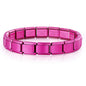 GEMOSA 9mm Width Italian Charm Bracelet Fashion Stainless Steel Bangle Elastic Link Chain High Quality Factory DIY