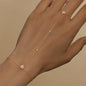 ROXI 925 Sterling Silver Heart/Star Zircon Bracelet With Finger Design For Women Hand Chain Accessories Party Jewelry Gift