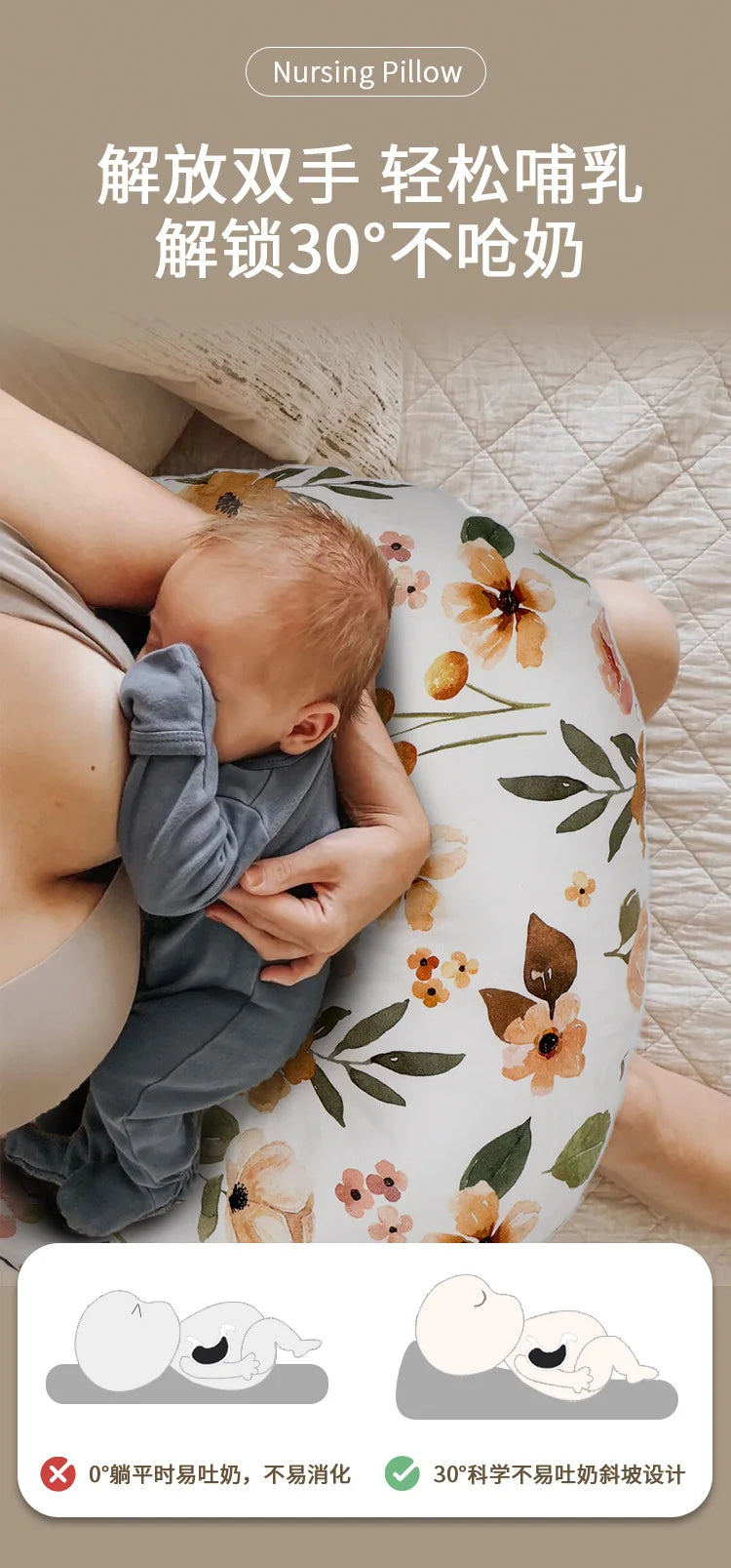 U Shaped Nursing Pillow for Feeding Baby Comfort Maternity Support Breastfeeding Pillow Postnatal Supplies Prenatal