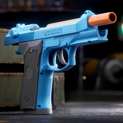 SIG17 Throwing Shell Soft Bullet Toy Gun with Blowback Outdoor Sports CS Game Pistol Launcher Model Birthday Gift
