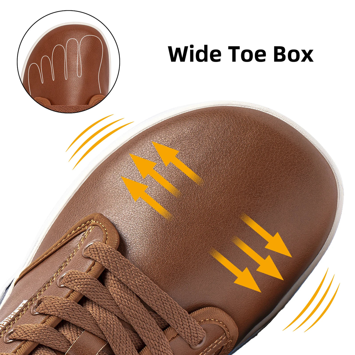 HOBIBEAR Unisex Wide Barefoot Shoes Women Men Zero Drop Minimalist Sneakers Artificial Leather Trail Walking Shoes