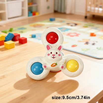 Baby Bath Toys Funny Bathing Sucker Spinner Suction Cup Cartoon Rattles Fidget Educational ToysChristmas Birthday Gifts for Kids